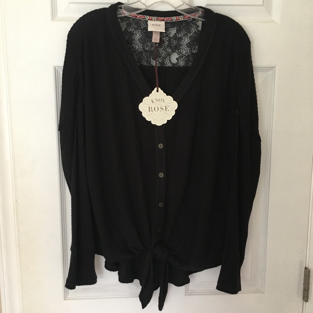 Knox Rose Black Sweater